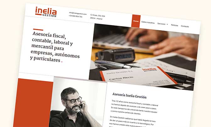 Pantallazo de la página web